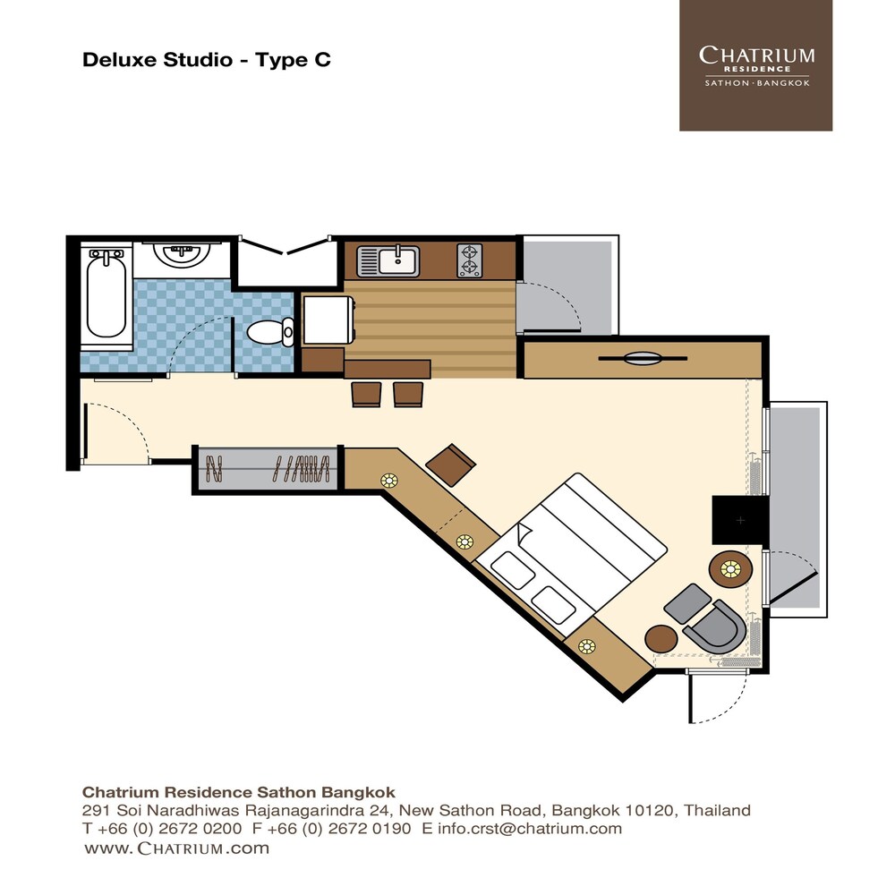 Floor plan, Chatrium Residence Sathorn