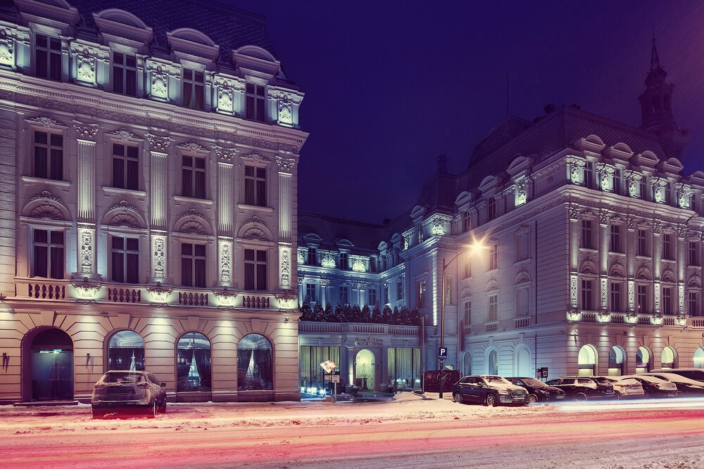 Hotel Front - Evening/Night