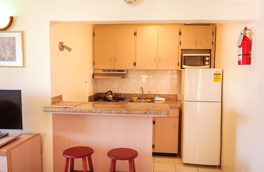 Keuken in kamer: Standaard studio, 2 tweepersoonsbedden