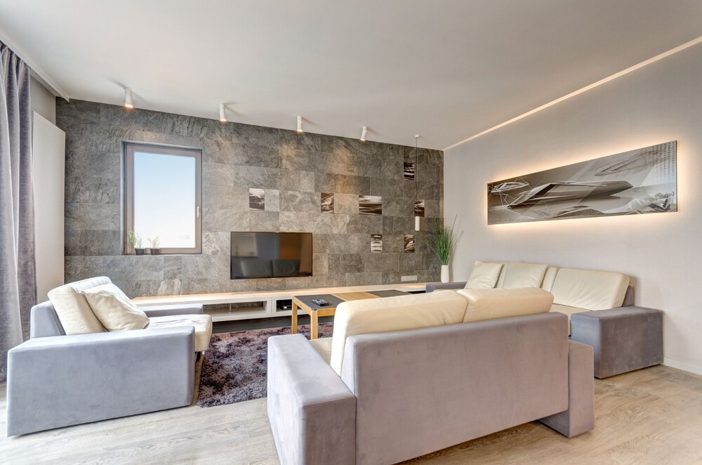 거실 공간 (디럭스 아파트, 침실 1개, 테라스 (2 adults living room))