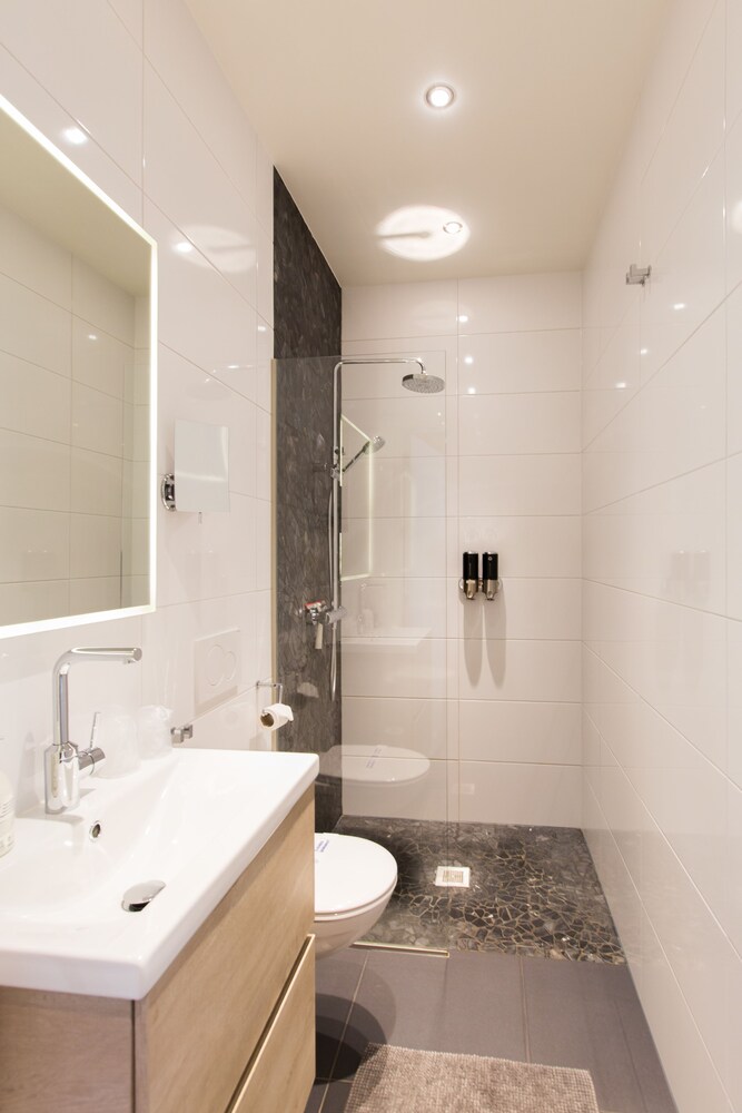 Badkamer: Comfort studio, 1 tweepersoonsbed
