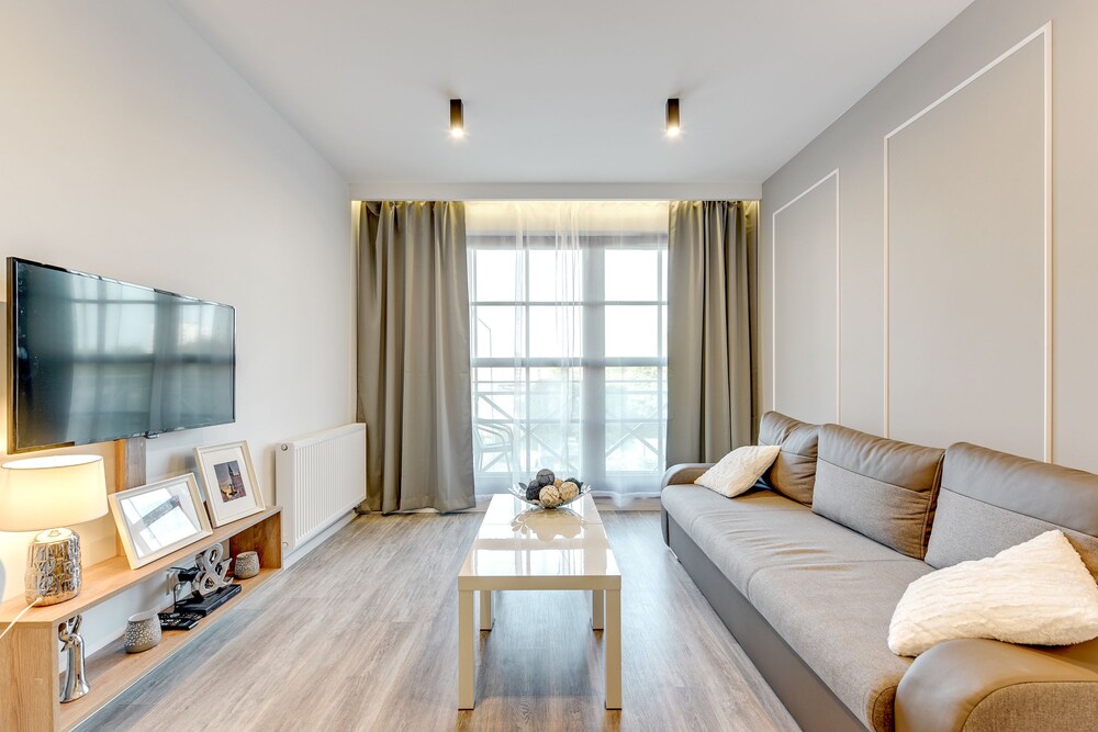 거실 (디럭스 아파트, 침실 1개, 발코니 ((Jaglana 6B street) 18))