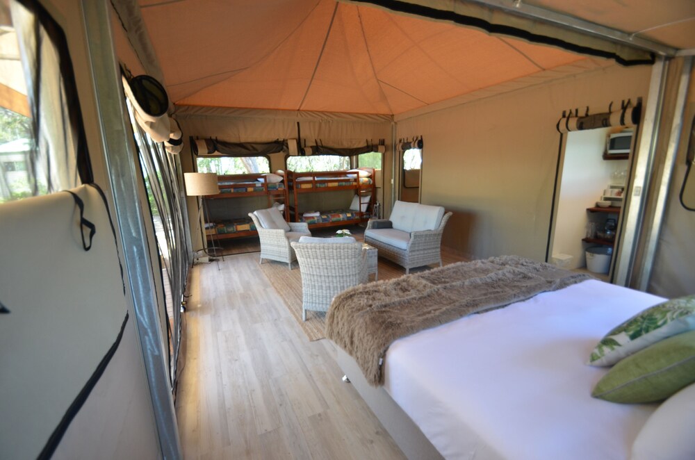 Luxury King Eco Tent with Ensuite - Living Area