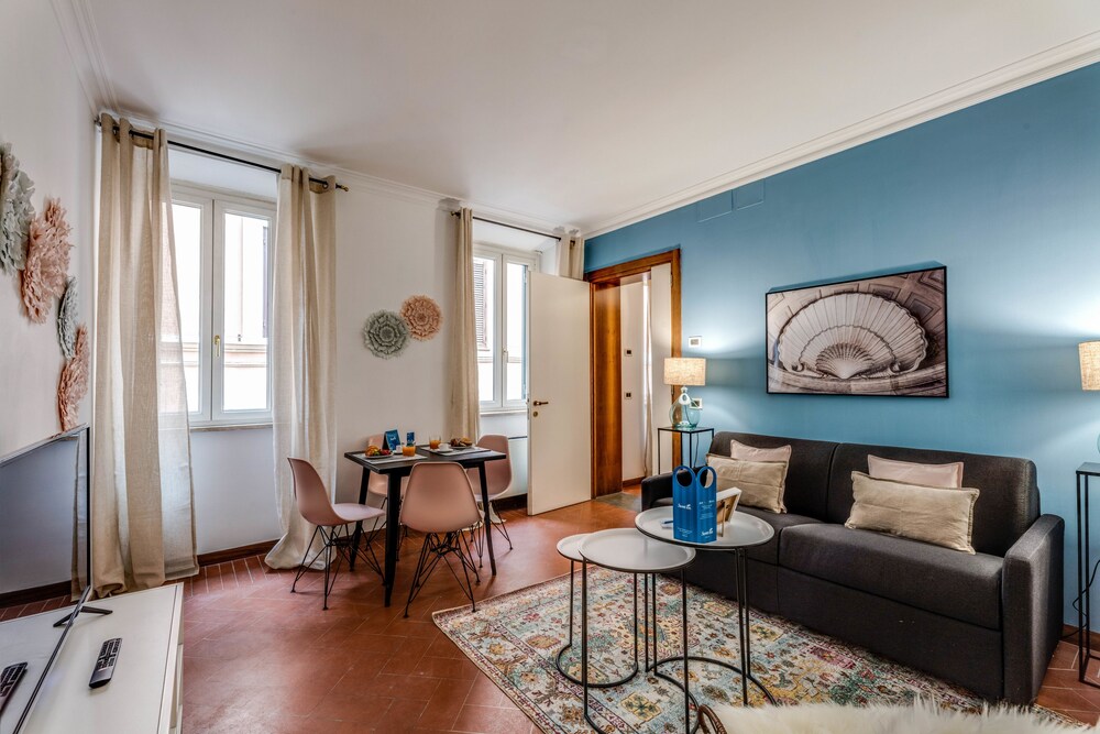 거실 (Apartment,1 Bedrooms (Via dei Greci - Botticelli) 2nd floor)