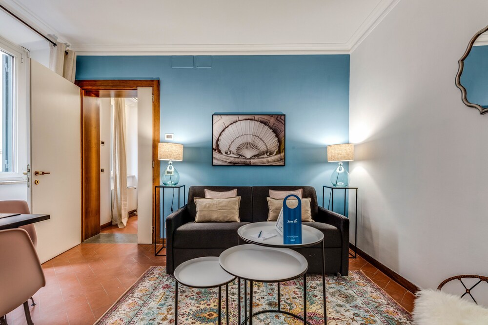 거실 (Apartment,1 Bedrooms (Via dei Greci - Botticelli) 2nd floor)