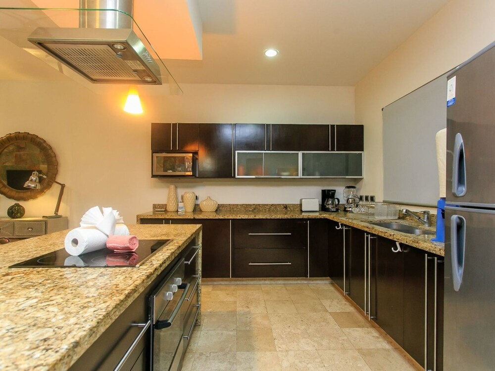 객실 내 주방 (아파트, 침실 2개, 욕조, 시내 전망 (Mamitas 1102 - 2 Bedrooms & Terrace))