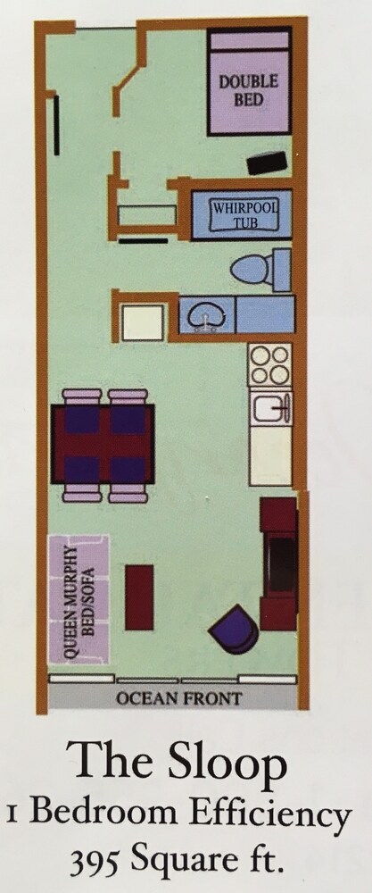 객실 (콘도, 침실 1개, 바닷가 (395 Sq Feet))