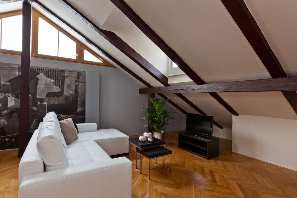 Woonkamer: Deluxe appartement, 2 slaapkamers (with Terrace, 5 Adults)