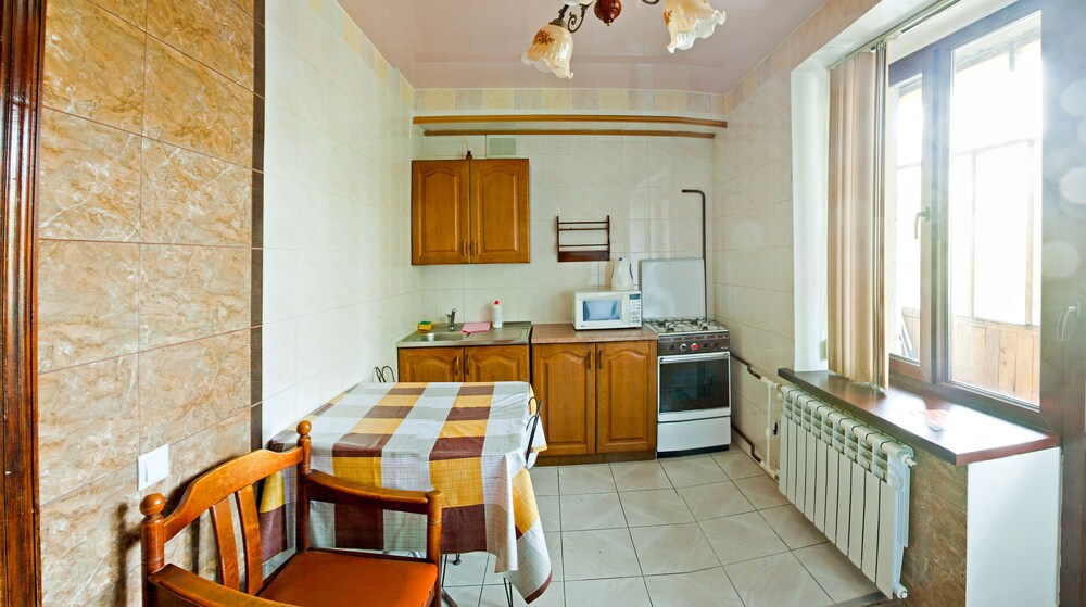 Apartment, Balcony (Zheltoksan Street 78) - In-Room Kitchen
