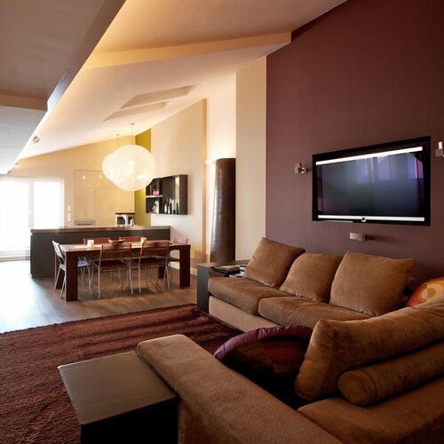 거실 공간 (디자인 펜트하우스, 침실 1개, 테라스 (Cleaning fee 40 EUR))