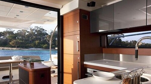 55' Prestige Luxury Yacht - In-Room Kitchen