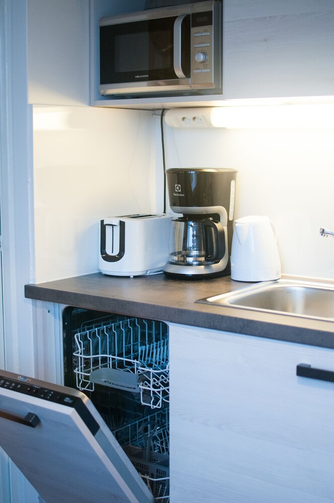 City-studio, Näköala puistoon - keittotila huoneessa