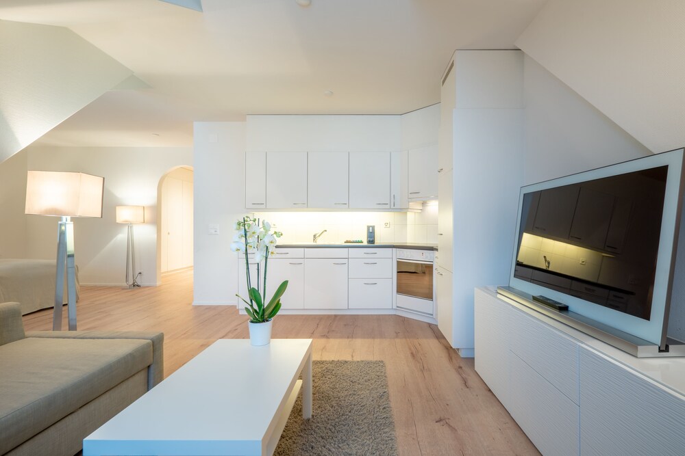 Küche im Zimmer (Comfort-Apartment, Stadtblick)