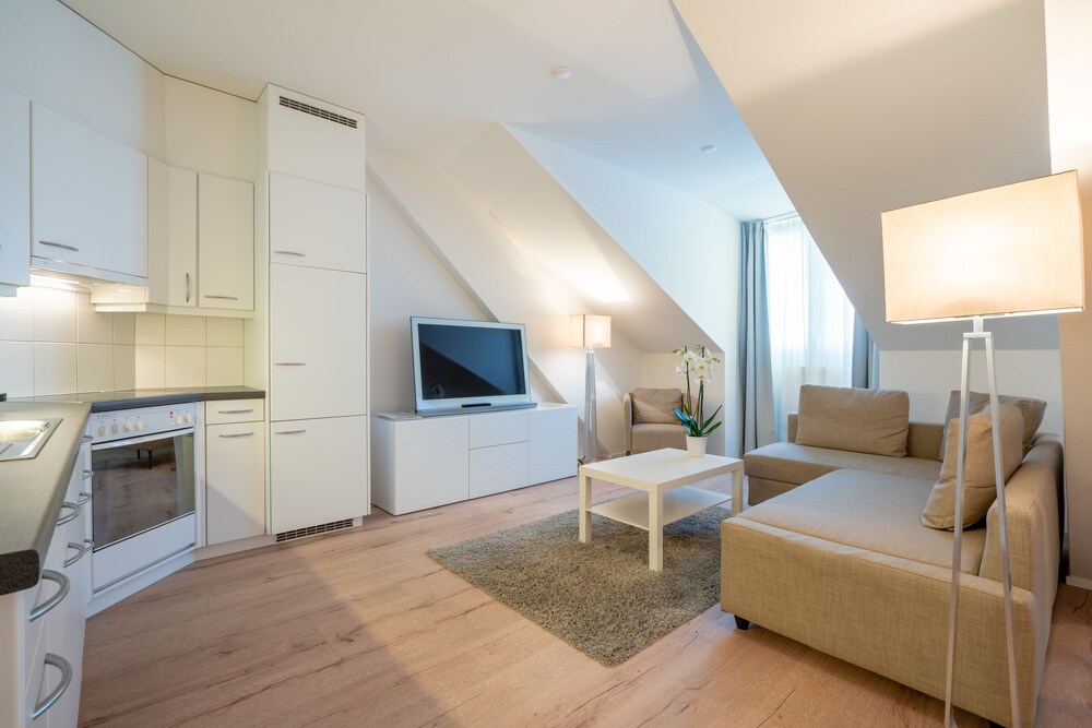 Küche im Zimmer (Comfort-Apartment, Stadtblick)