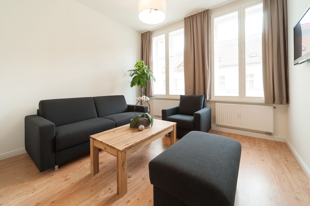 Wohnzimmer (Apartment, 1 Schlafzimmer (Apartment 1, inkl. Endreinigungsgebühr: 40€ )
