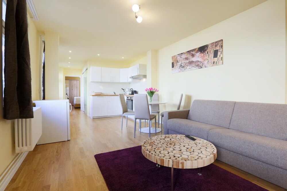 Wohnbereich (Apartment, 1 Schlafzimmer, zum Innenhof hin (Apartment 5, inkl. Endreinigungsgebühr: 40€))