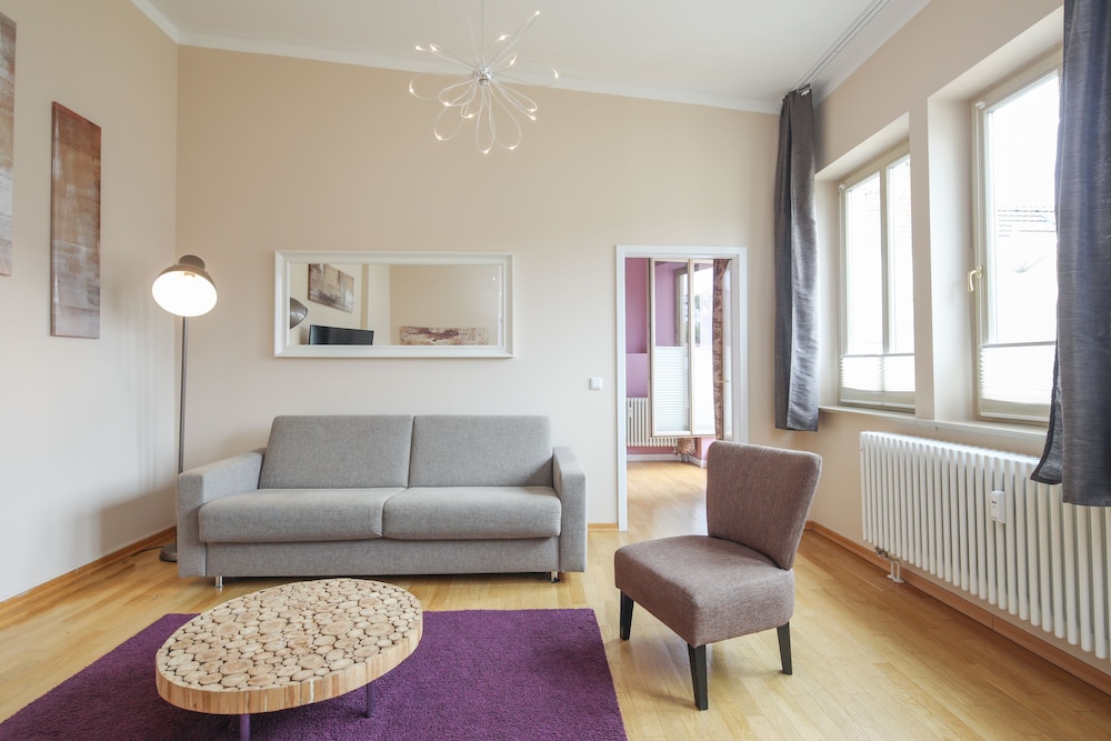 Wohnzimmer (Apartment, 1 Schlafzimmer, Terasse, zum Innenhof hin (Apartment 6, inkl. Endreinigungsgebühr: 40€))