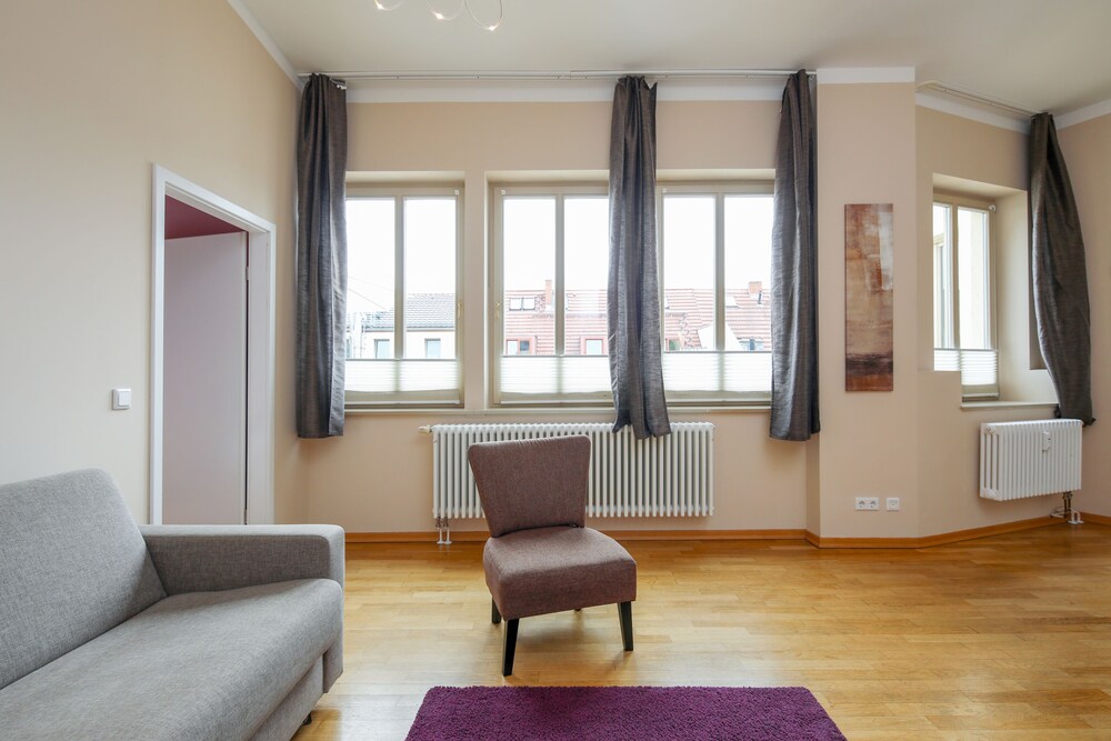 Wohnzimmer (Apartment, 1 Schlafzimmer, Terasse, zum Innenhof hin (Apartment 6, inkl. Endreinigungsgebühr: 40€))