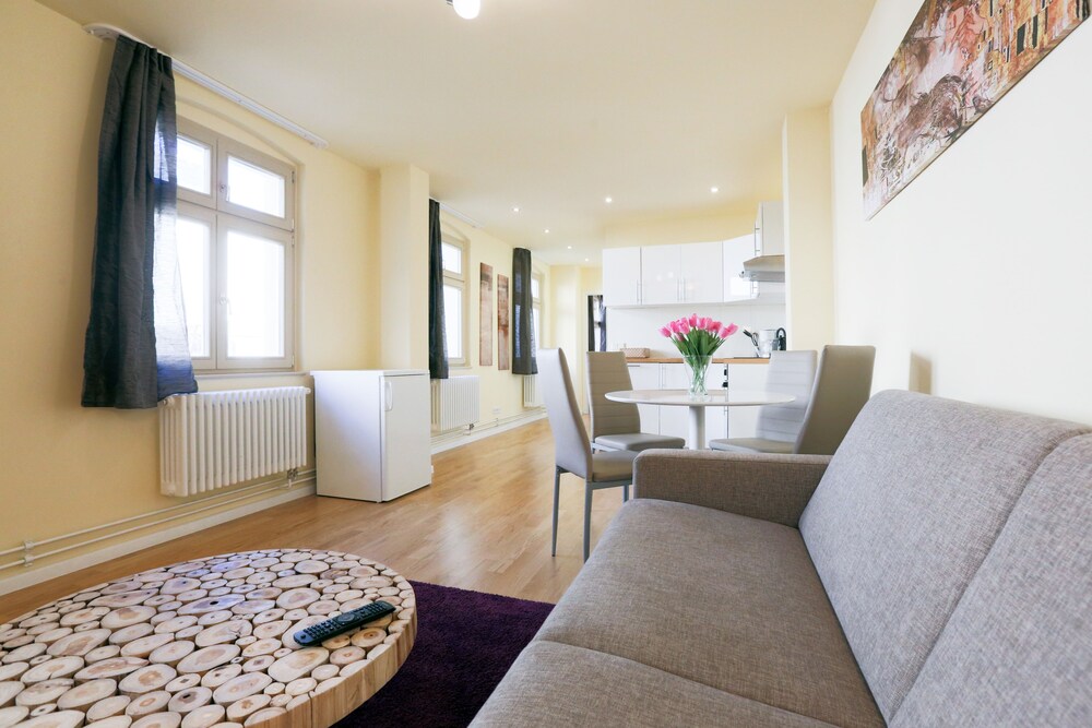 Wohnbereich (Apartment, 1 Schlafzimmer, zum Innenhof hin (Apartment 5, inkl. Endreinigungsgebühr: 40€))