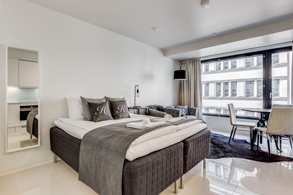 Premium-studio, 1 queen size -sänky, Keittiö, Kaupunkinäköala - vierashuone