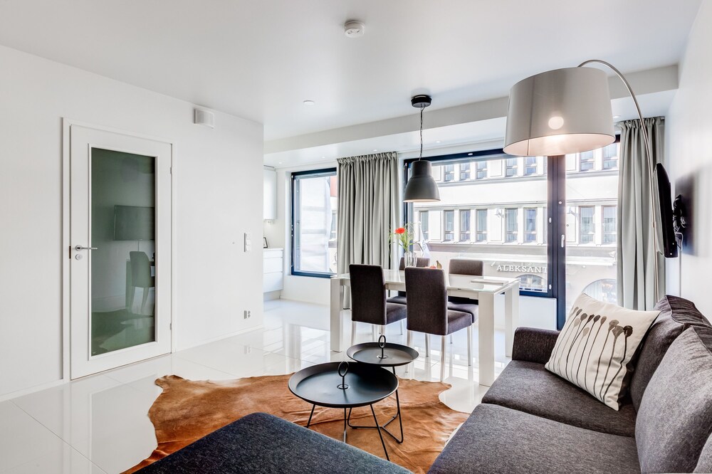 Deluxe-studio, 1 queen size -sänky ja vuodesohva, Keittiö, Kaupunkinäköala - näköala huoneesta