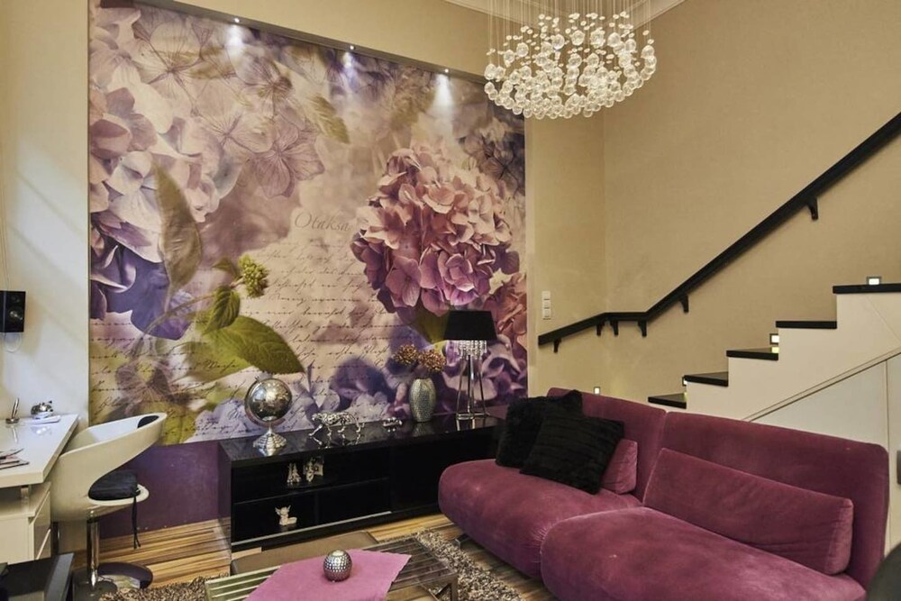 Wohnzimmer (Design-Apartment, 1 Schlafzimmer (1066 Budapest, Ó utca 5.))
