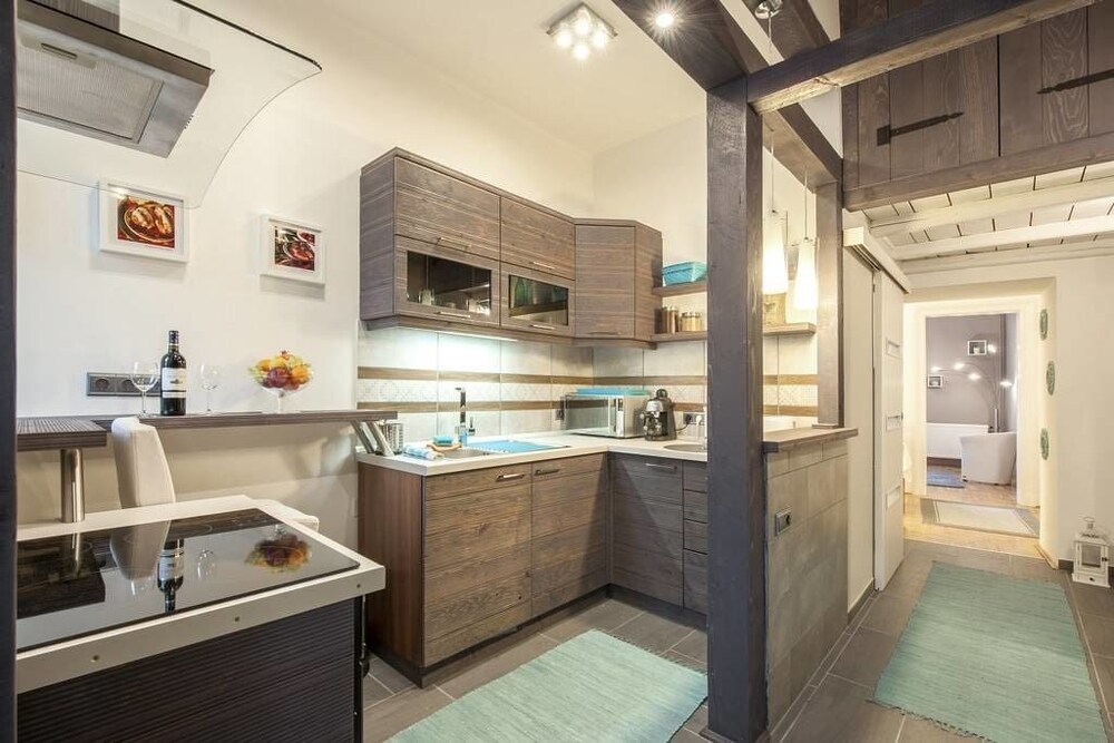 Wohnbereich (Design-Apartment, 1 Schlafzimmer (1066 Budapest, Teréz krt. 32.))