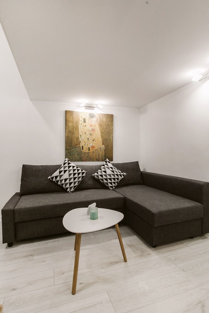 Wohnzimmer (Design-Apartment, 1 Schlafzimmer (1065 Budapest, Lázár utca 18.))