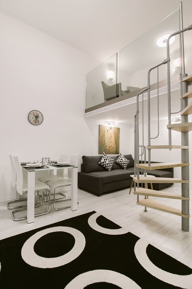 Wohnbereich (Design-Apartment, 1 Schlafzimmer (1065 Budapest, Lázár utca 18.))
