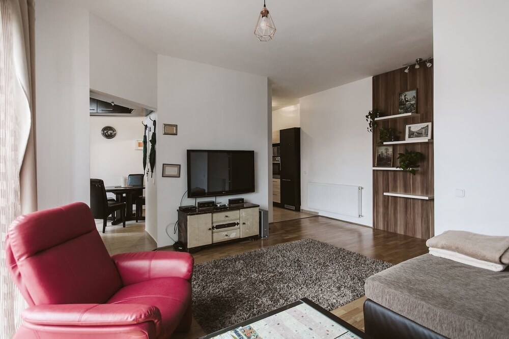 Wohnbereich (Design-Apartment, 2 Schlafzimmer (1067 Budapest, Szondi utca 22.))