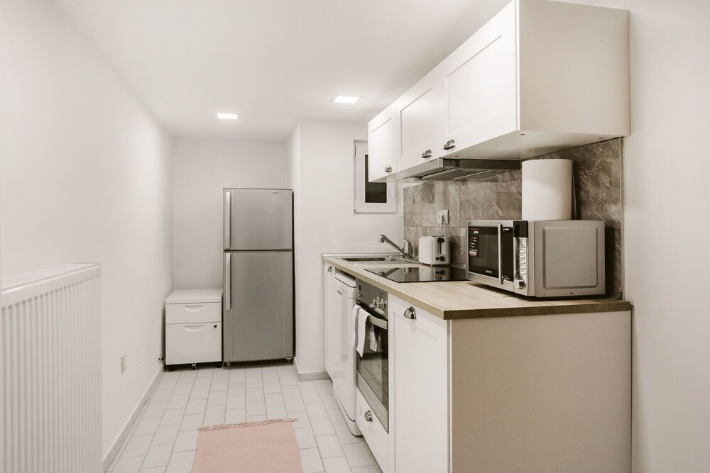 Kochnische im Zimmer (Design-Apartment, 1 Schlafzimmer (1065 Budapest, Lázár utca 18.))