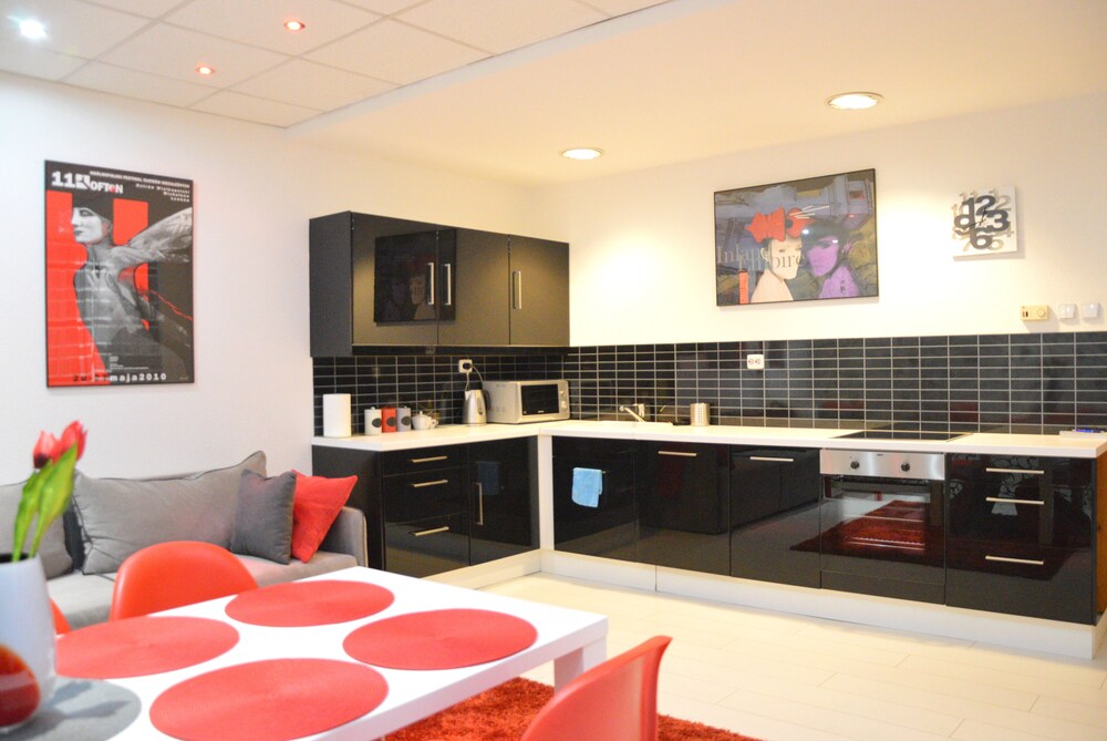 Wohnbereich (Design-Apartment, 1 Schlafzimmer (1061 Budapest, Jókai tér 8.))
