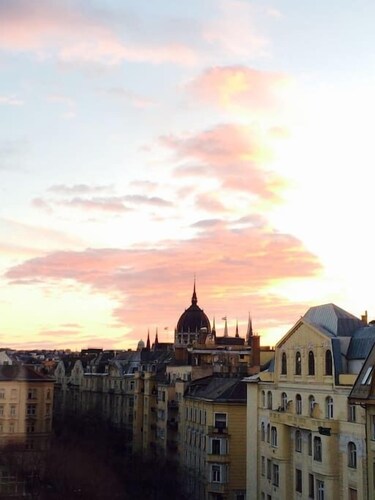 Ausblick vom Zimmer (Design-Apartment, 2 Schlafzimmer (1055 Budapest, Falk Miksa utca 13.))
