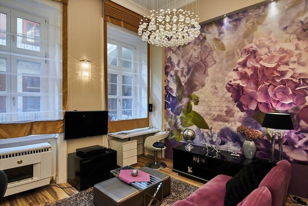 Wohnzimmer (Design-Apartment, 1 Schlafzimmer (1066 Budapest, Ó utca 5.))