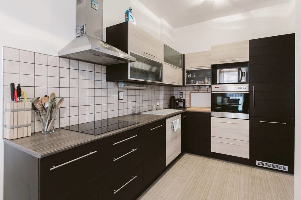 Küche im Zimmer (Design-Apartment, 2 Schlafzimmer (1067 Budapest, Szondi utca 22.))