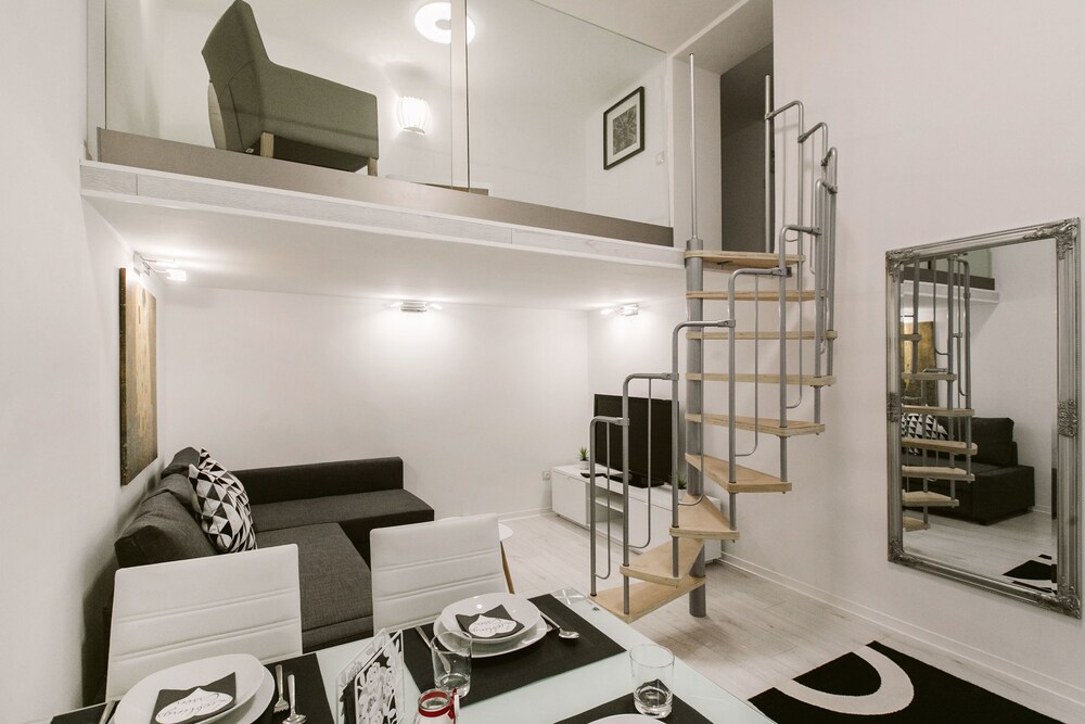 Wohnbereich (Design-Apartment, 1 Schlafzimmer (1065 Budapest, Lázár utca 18.))