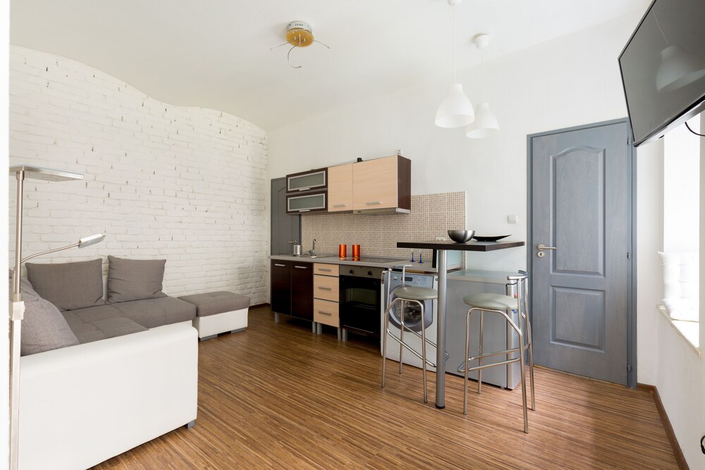 Wohnbereich (Design-Apartment, 1 Schlafzimmer (1066 Budapest, Ó utca 40.))