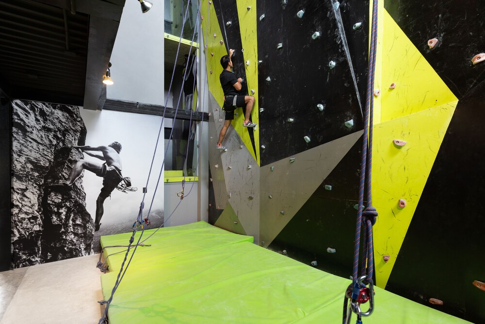 Muro de escalada cubierto