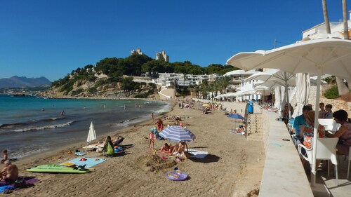 The stunning apartment is close to the beach and marina in the centre of Moraira