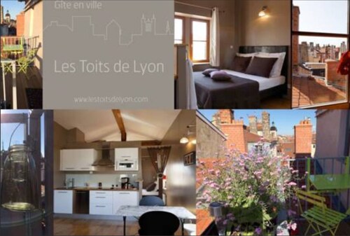 Centre de Lyon, loft classé 3* avec terrasse et vue à 360° sur tout Lyon