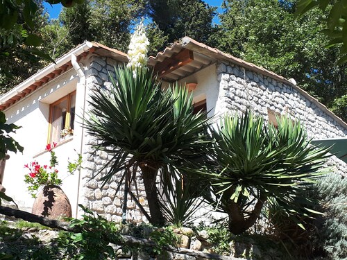 Maisonnette indépendante dans la propriété avec jacuzzi et piscine