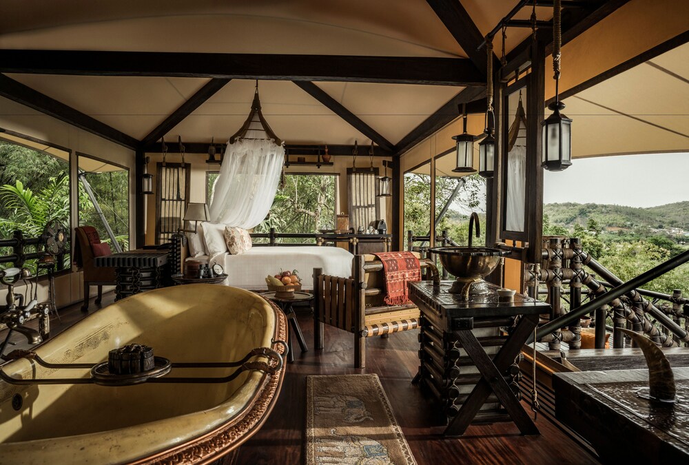 Bathroom amenities, Four Seasons Tented Camp Golden Triangle