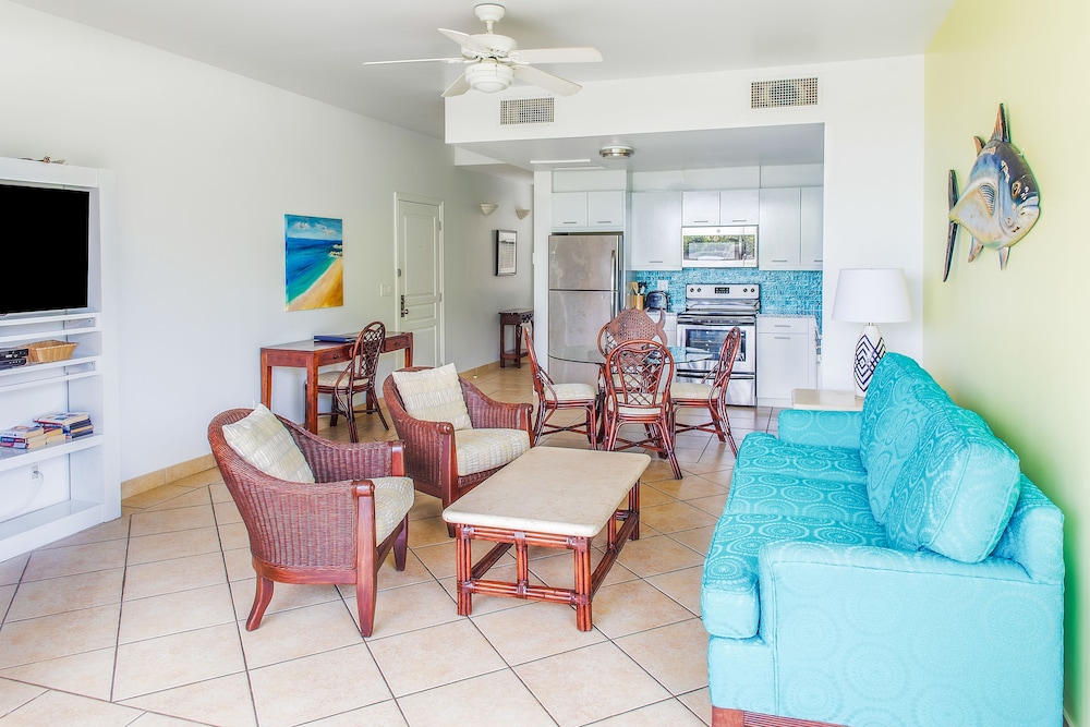 Living room, Coral Gardens on Grace Bay