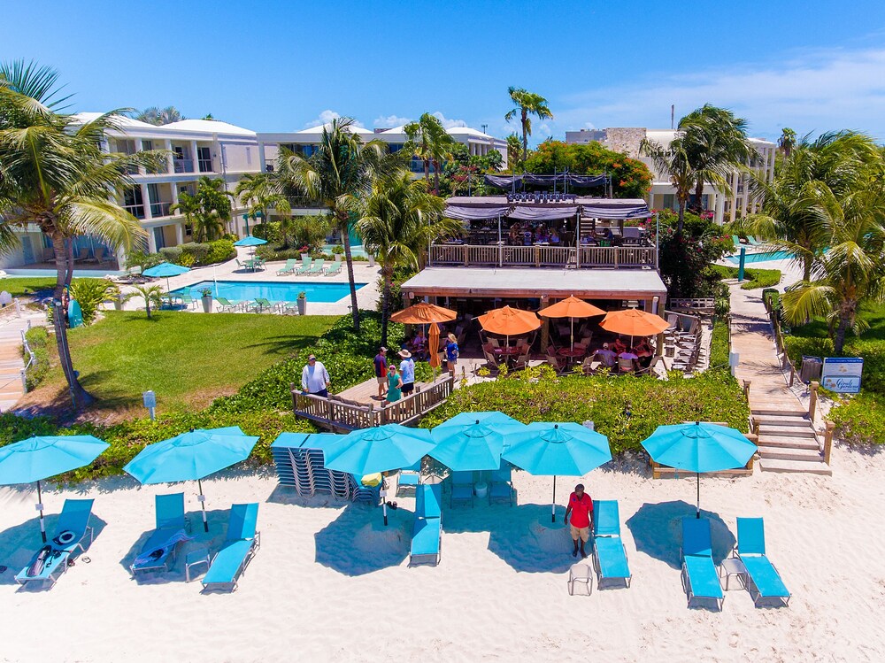 Aerial view, Coral Gardens on Grace Bay