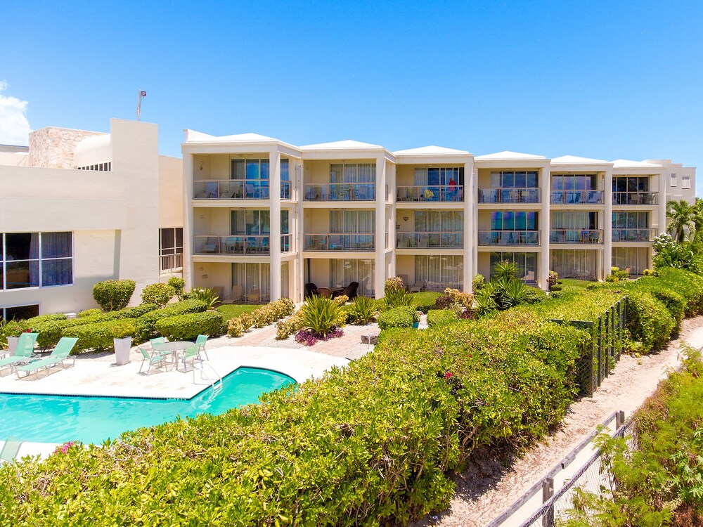 Aerial view, Coral Gardens on Grace Bay