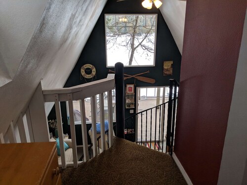 Gorgeous Sacheen Lake Villa with Panoramic views of lake from deck w/hot tub!