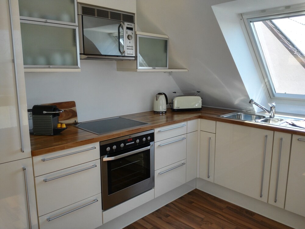 Küche im Zimmer (Luxury-Maisonette, 2 Queen-Betten, Nichtraucher)
