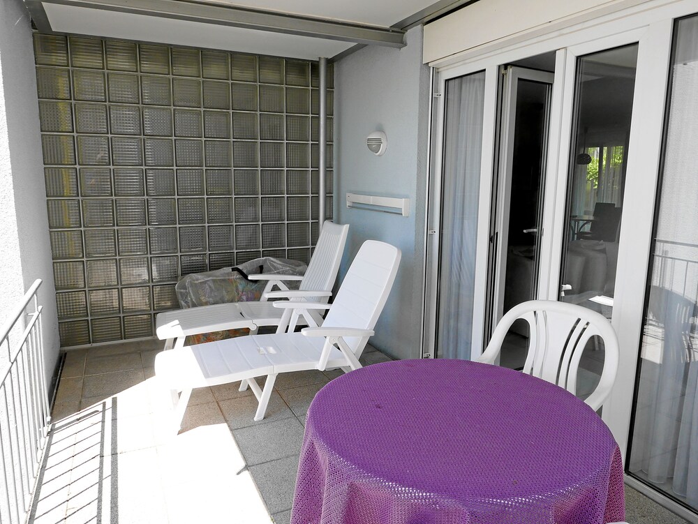Balkon (Apartment, 1 Schlafzimmer, Kochnische, Meerblick)