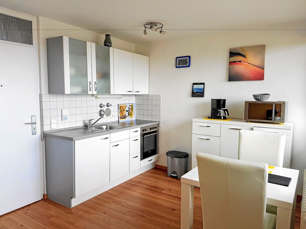 Küche im Zimmer (Apartment, 1 Schlafzimmer, Nichtraucher, Terrasse)