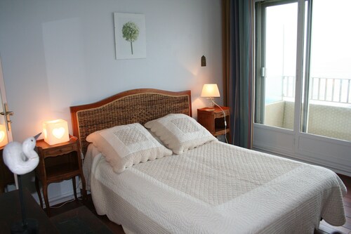 Biarritz - exceptional sea view, direct access to the beach, swimming pool and tennis court, 50m2